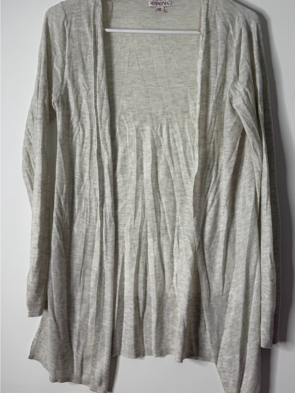 Merona Light Cream Open-Front Drapey Cardigan